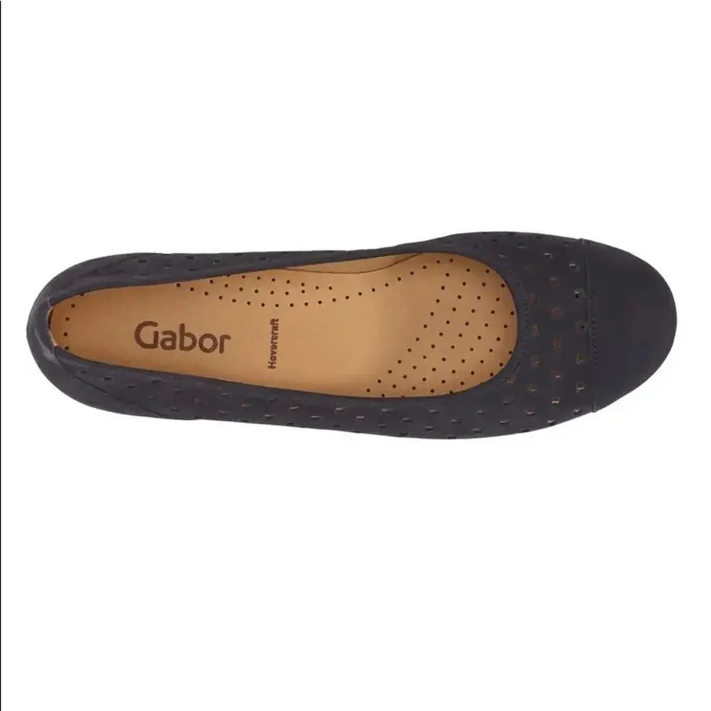 Gabor Dancin Suede perforated Ballet flat sz 8 - Picture 9 of 9